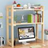 Desktop Bookshelf Organizer, Double-Layer Solid Wood, 100 × 30 × 90 cm view 1