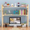 Desktop Bookshelf Organizer, Double-Layer Solid Wood, 100 × 30 × 90 cm view 2