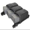 WARRIOR - A.S. Laser-Cut Detachable Triple SNAP MAG Panel (Black) view 2