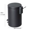 7-Liter Stainless Steel Step Trash Can with Lid, Black view 2