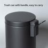 7-Liter Stainless Steel Step Trash Can with Lid, Black view 3