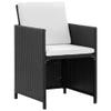 QZZCED 11-Piece Garden Dining Set with Cushions, Black PE Rattan view 2