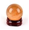UYCUODLUY Natural Orange Calcite Crystal Quartz Sphere with Stand view 1