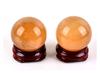 UYCUODLUY Natural Orange Calcite Crystal Quartz Sphere with Stand view 2