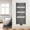 Bathroom Radiator Towel Warmer with Center Connection 50 mm, Black, 1732 x 750 mm view 1