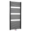 Bathroom Radiator Towel Warmer with Center Connection 50 mm, Black, 1732 x 750 mm view 2
