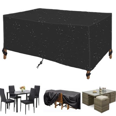 Leju Art Outdoor Table Cover, Winter-Ready, 450 x 160 x 60 cm, Black