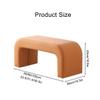 LEIYTFE Entryway Shoe Stool, Upholstered Ottoman Bench, Curry, 80 cm view 2