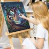 Paint by Numbers for Adults, Tiger DIY Painting Kit for Beginners and Adults with Brushes and Acrylic Paint, Ghost 60 x 80 cm (Unframed) view 4