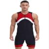 Yeahdor Men's Sleeveless Swimsuit, Zip-Up Diving Suit, Red, 3XL view 1
