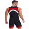 Yeahdor Men's Sleeveless Swimsuit, Zip-Up Diving Suit, Red, 3XL view 2