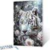 Tiger and Flower Paint by Numbers Kit, 30 x 40 cm, with Frame view 1