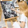 Tiger and Flower Paint by Numbers Kit, 30 x 40 cm, with Frame view 4
