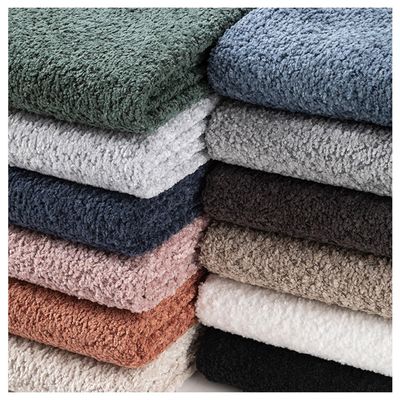 Faux Sherpa Fleece Fabric, Soft Plush Sheep Fleece, 50 x 148 cm, Black