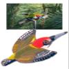 Midene Handmade Ceramic Woodpecker Garden Stake view 1