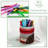 PVC Leather Pen Holder, Pen Cup and Brush Organizer, Bullfighter vs. Angry Bull view 3