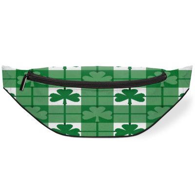 St. Patrick’s Day Green Plaid Waist Bag, Size M