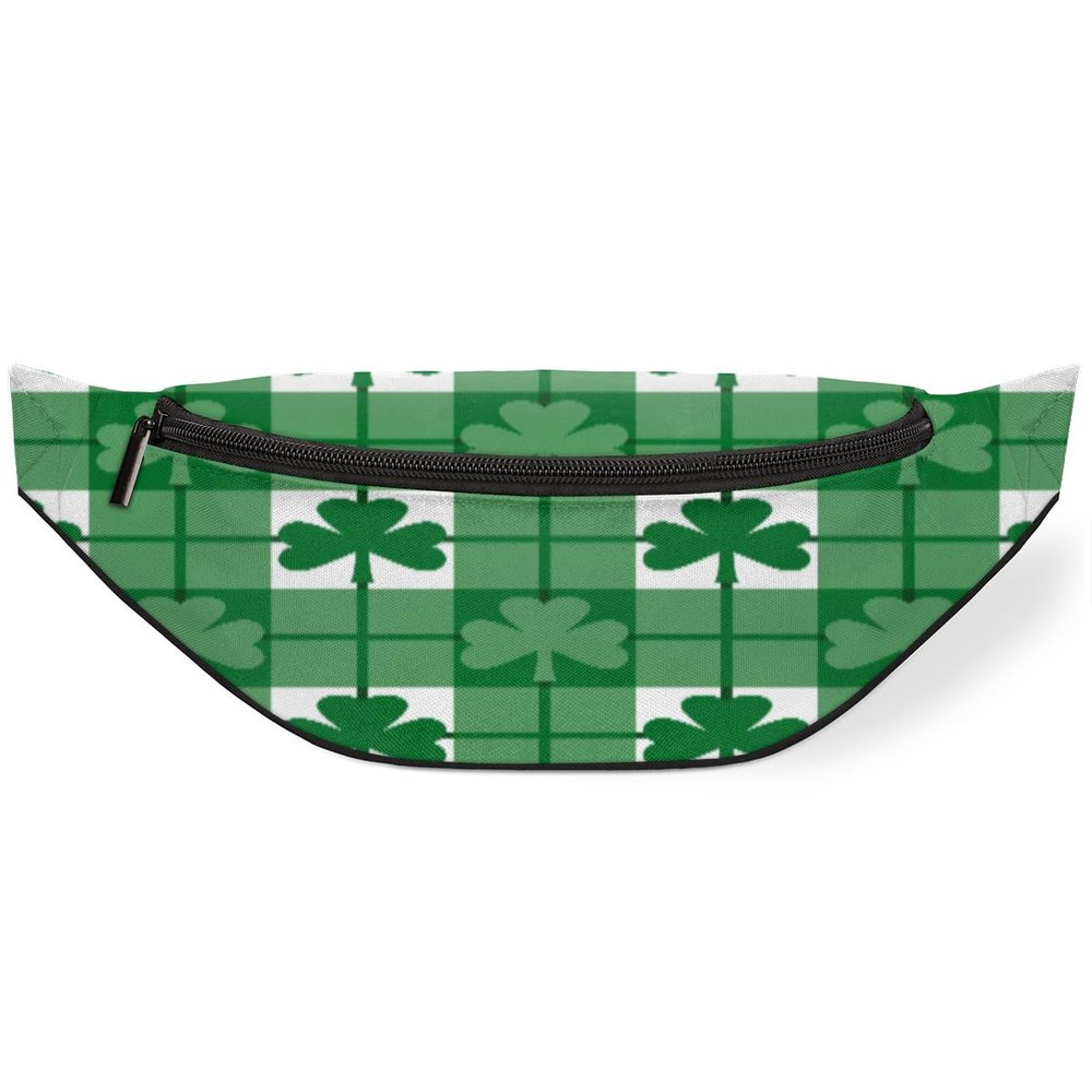 St. Patrick’s Day Green Plaid Waist Bag, Size M
