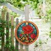 DIY Diamond Painting Pendant with Chain, Rose view 3