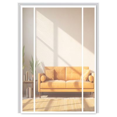 Magnetic Fly Screen Door, 165 x 215 cm, Double-Door Design, White