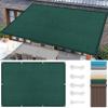Privacy Screen with Eyelets, 2.6 x 5.5 m Windbreak Sun Shade, Water- and Air-Permeable, with Fastening Kit, Dark Green view 1