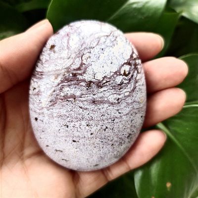 RVBLRDSE Natural Crystal, Rough Natural Stone, Ocean Jasper, Palm Healing Crystal, Decorative Collectible Stone, Home Decor Crystal Specimen (Color: A87, 121 g)