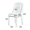 Guyifuny Modern Dining Chairs with PU Leather Seats and Metal Legs view 2