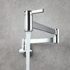 Wall-Mounted Foldable Pot Filler Kitchen Faucet, Single-Cold, Single-Hole, Rotating Spout, Brushed Gold Brass, Chrome view 1