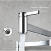 Wall-Mounted Foldable Pot Filler Kitchen Faucet, Single-Cold, Single-Hole, Rotating Spout, Brushed Gold Brass, Chrome view 3