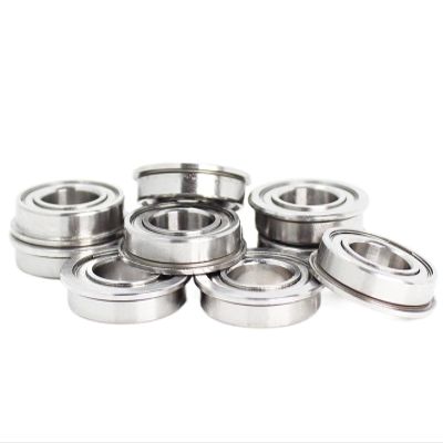 Bimetal-Sealed Shielded Micro Deep-Groove Bearings, 10-Pack, F699ZZ, 9 x 20 x 6 mm, ABEC-1, Flanged