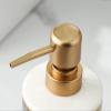 Ceramic Lotion and Liquid Soap Dispenser, 13 oz/380 mL, Purple Marble with Gold Foil view 4