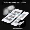 White Aluminum Alloy Ventilation Grille, 80 mm Wide, Rectangular, with Breathable Mesh, for Cabinets, 2-Piece Set view 3
