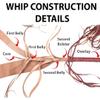 Bantoro Crafts Red and Black 16-Plait Paracord/Nylon Bullwhip, 6 ft (1.8 m) view 2