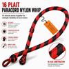 Bantoro Crafts Red and Black 16-Plait Paracord/Nylon Bullwhip, 6 ft (1.8 m) view 3