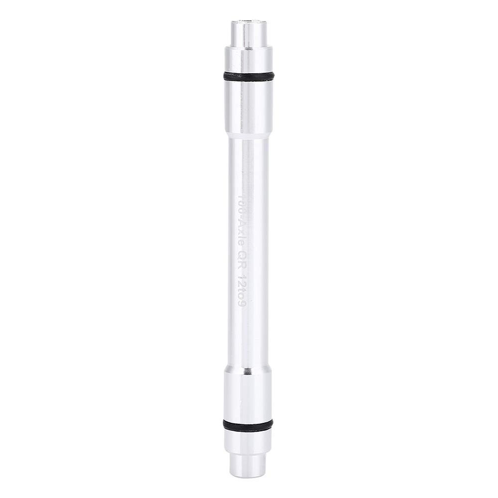 CDQL 12 mm to 9 mm Bicycle Thru-Axle Quick-Release Adapter, Aluminum Alloy, Silver