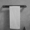 Matte Black Bathroom Towel Holder Set view 2