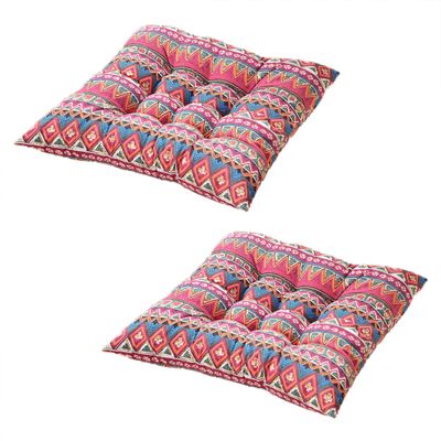 XIEMINLE Seat Cushions for Dining Chairs with Ties, 45 x 45 x 6 cm, 2-Pack