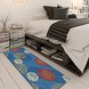 QQrunner Blue Vintage Kitchen Runner Rug, Non-Slip, 50 x 450 cm view 2