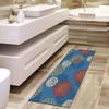 QQrunner Blue Vintage Kitchen Runner Rug, Non-Slip, 50 x 450 cm view 3