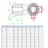 Xuulan 1.5 Module Steel Bevel Gears, Spiral Bevel Gear 1:2 Ratio, 90° (16T/32T) view 3