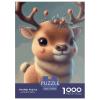 FUmoney 1000-Piece Puzzle for Adults, Cute Deer, Challenging Educational Puzzle, 75 x 50 cm view 3