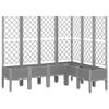 vidaXL Planter with Trellis Light Gray 160 x 120 x 142 cm PP view 1