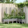 vidaXL Planter with Trellis Light Gray 160 x 120 x 142 cm PP view 2