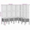 vidaXL Planter with Trellis Light Gray 160 x 120 x 142 cm PP view 3