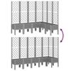 vidaXL Planter with Trellis Light Gray 160 x 120 x 142 cm PP view 4