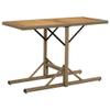 Outdoor Garden Dining Table, Beige, Solid Acacia Wood and PE Rattan view 1