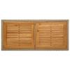 Outdoor Garden Dining Table, Beige, Solid Acacia Wood and PE Rattan view 4
