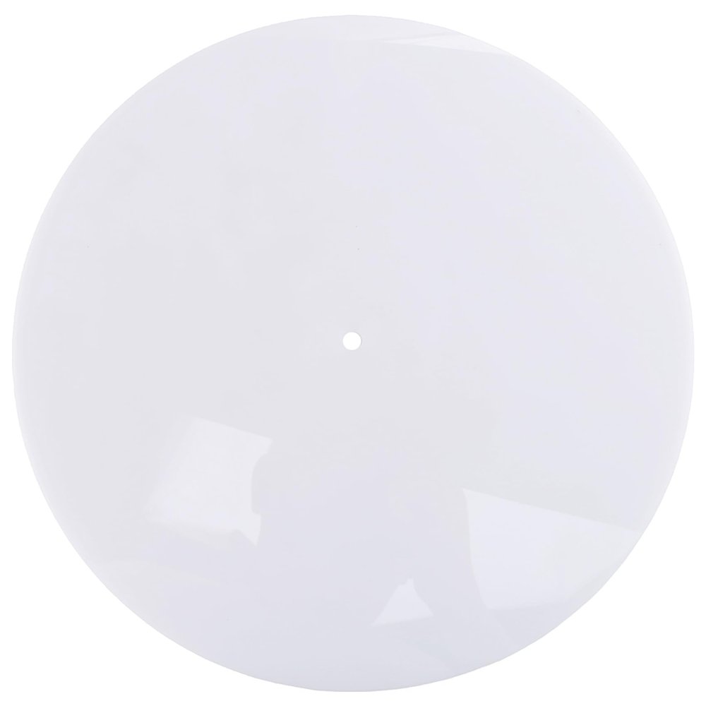 Cosmin 300 mm x 3 mm Acrylic Turntable Mat for Vinyl Records, CD Players, Durable, White