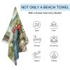 Hello Summer Parrot Beach Towel, 78 x 130 cm, Green view 3
