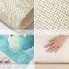 Corner Shower Mat, Non-Slip and Mold-Resistant Luffa Mat view 2